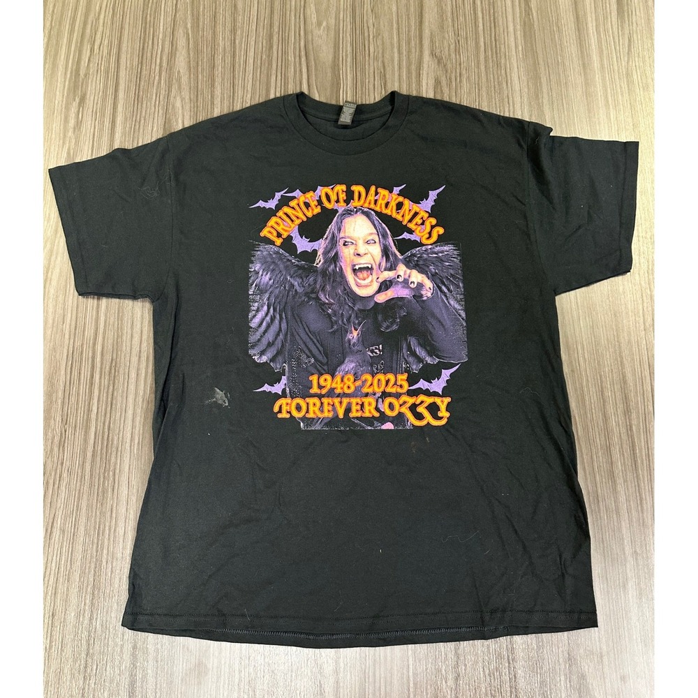 New Ozzy Osbourne Prince of Darkness T-Shirt Black XL Forever Ozzy Heavy Metal